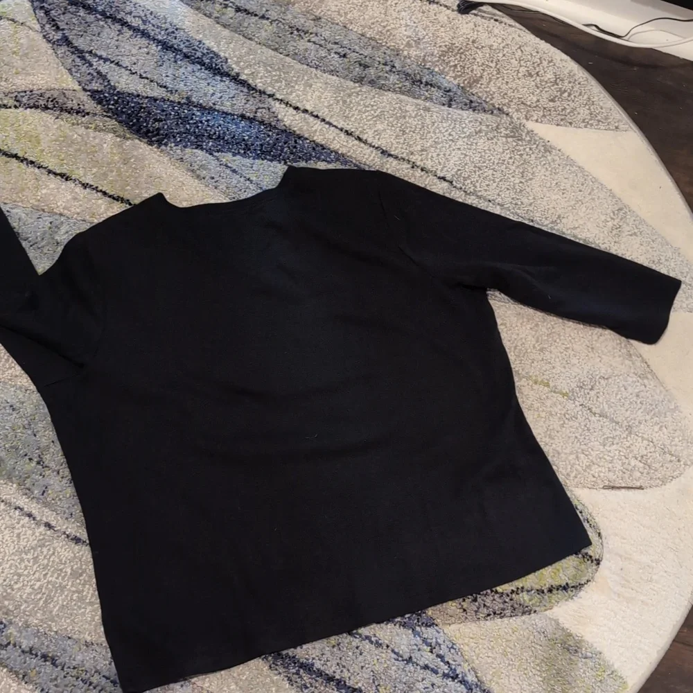 L.L. Bean Women's Black Jersey Top - Picture 4 of 4